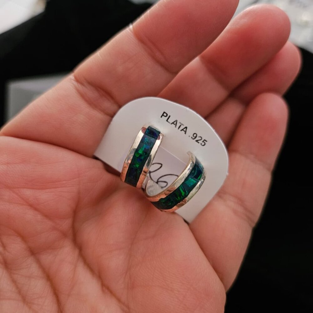 Medias Argollas De Plata 925
